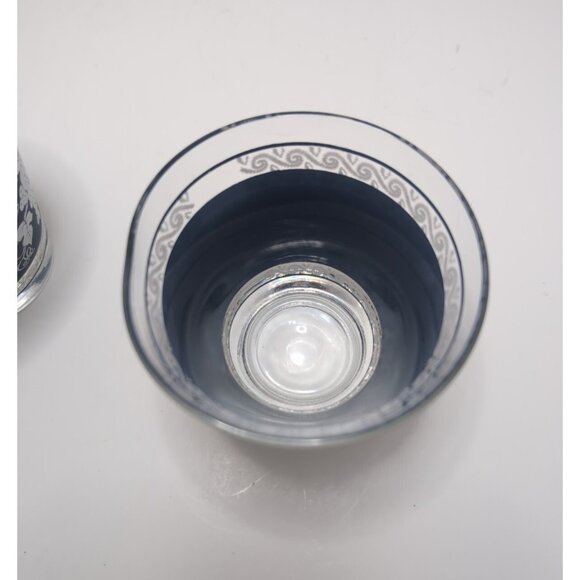 Hazel Atlas 1960s Blue Grape Pattern Glassware Cocktail Barware Vintage Set of 6 - Picture 8 of 16